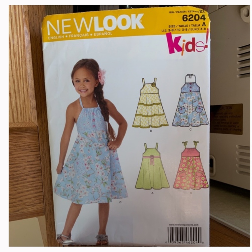 NEW LOOK KIDS! #6204 Girls DRESSES Sewing Pattern